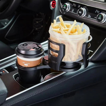 🚗🥤 Többfunkciós autós pohár- és tárolótartó – 360°-ban forgatható