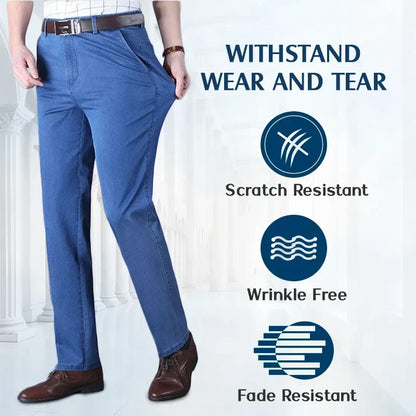 📢📢60 % de réduction !!! 🎅 Jeans taille haute à coupe droite pour hommes