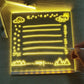✨ LED világító rajztábla újraírható üzenőfal 7 db színes ceruzával 🎨
