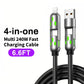 🔌4 az 1-ben RGB világító gyorstöltő kábel, univerzális töltőkábel többféle eszközhöz utazáshoz 🌍
