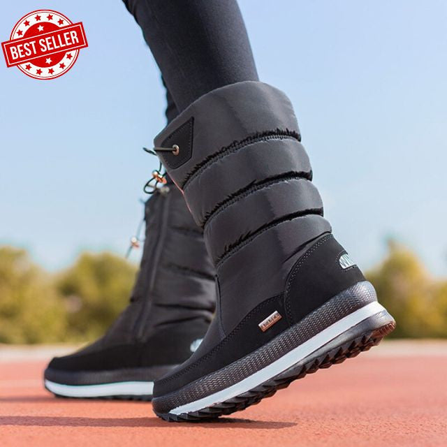 Livraison gratuite - Bottes de neige imperméables et antidérapantes en fausse fourrure pour femmes