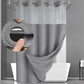 💧🚿 Vízálló 2 az 1-ben zuhanyfüggöny ✨ Akasztók nélkül, gyors felszerelés és nagyobb privát szféra!