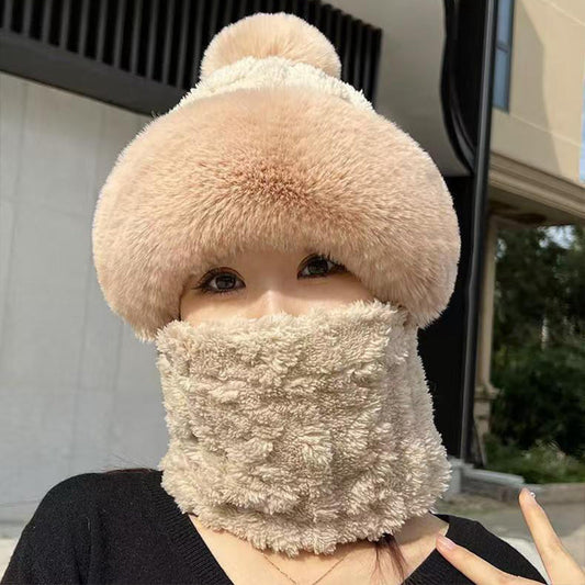 ✨ Nouveau bonnet hiver 2026 en laine épaisse et chaud : coupe-vent, style 2-en-1 écharpe-bonnet & tendance ! ❄️