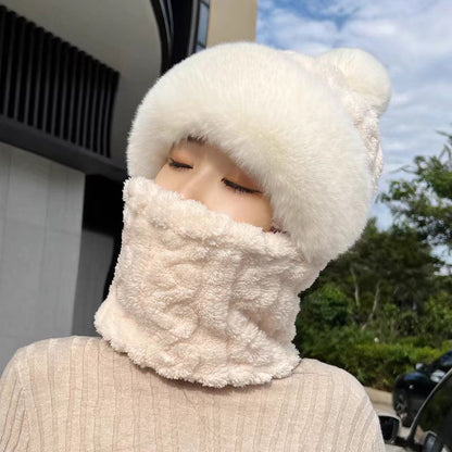 ✨ Nouveau bonnet hiver 2026 en laine épaisse et chaud : coupe-vent, style 2-en-1 écharpe-bonnet & tendance ! ❄️