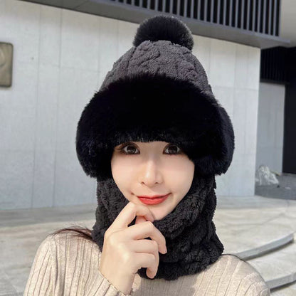 ✨ Nouveau bonnet hiver 2026 en laine épaisse et chaud : coupe-vent, style 2-en-1 écharpe-bonnet & tendance ! ❄️