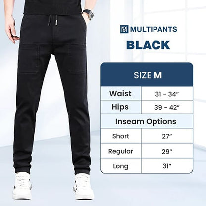 👖50 % DE RÉDUCTION🛠️MultiPants – Pantalon cargo durable avec de multiples poches et une grande élasticité