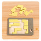 Fa tangram táblás puzzle játék Montessori alakzat puzzle válogató játék Színes tangram oktatási mintás játék gyerekeknek