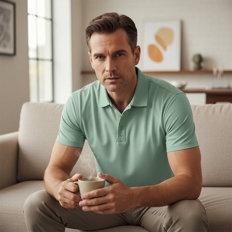 👔 50% DE RÉDUCTION 🏃‍♂️ Ensemble sport-shirt infroissable – Tissu technique respirant & coupe moderne – Polyvalent pour le sport, le bureau ou le quotidien – confort et style sans effort ✨⏰