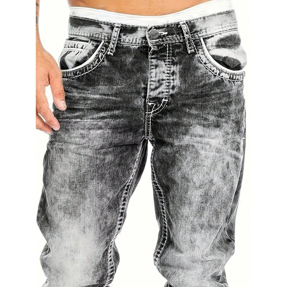 👖 50% DE RÉDUCTION! 🔥 Jean en Denim Extensible Créatif pour Hommes – Style Minimaliste, Coupe Moderne & Parfait pour l'Été 💙