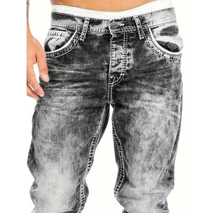 👖 50% DE RÉDUCTION! 🔥 Jean en Denim Extensible Créatif pour Hommes – Style Minimaliste, Coupe Moderne & Parfait pour l'Été 💙
