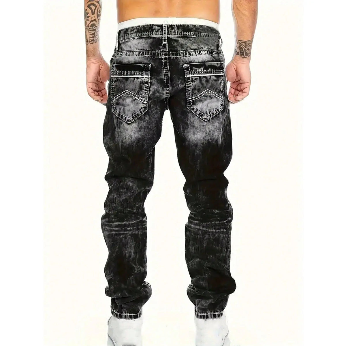 👖 50% DE RÉDUCTION! 🔥 Jean en Denim Extensible Créatif pour Hommes – Style Minimaliste, Coupe Moderne & Parfait pour l'Été 💙