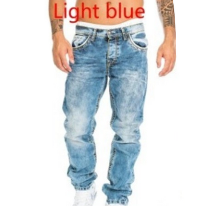 👖 50% DE RÉDUCTION! 🔥 Jean en Denim Extensible Créatif pour Hommes – Style Minimaliste, Coupe Moderne & Parfait pour l'Été 💙