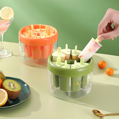 🍭❄️8 db jégkrémformát tartalmazó készlet, pálcikákkal és tárolódobozzal – készíts egészséges, házi jégkrémet😜👩🍦