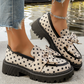 🥿🎀 Pöttyös Masnis Vastag Talpú Loafer