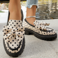 🥿🎀 Pöttyös Masnis Vastag Talpú Loafer
