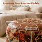 ⏳Limited-time 50% off⏰Multifunctional Storage Ottoman Pouf – Hidden Storage, Comfortable Seating & Faux Leather Finish🛋️