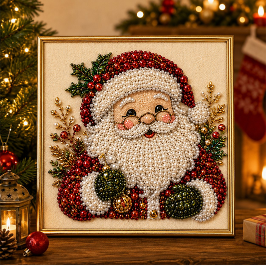 🎄 Karácsonyi gyöngyfestő készlet – 5 ünnepi dizájn, csillogó gyöngyök