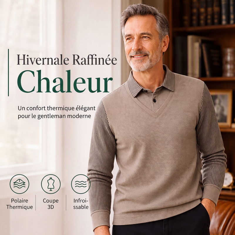 Chemise à Col Rayé 2 Pièces - Style Automne/Hiver en Coton Respirant et Confortable 👔📦