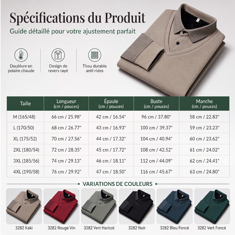 Chemise à Col Rayé 2 Pièces - Style Automne/Hiver en Coton Respirant et Confortable 👔📦