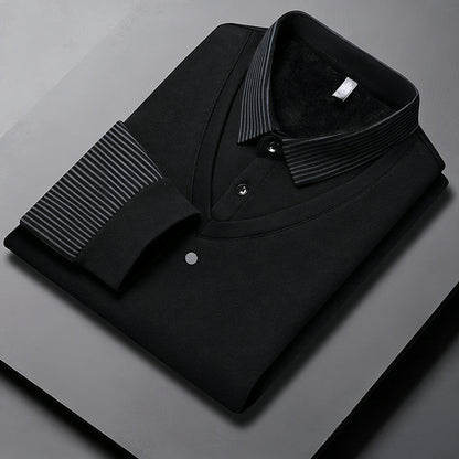 Chemise à Col Rayé 2 Pièces - Style Automne/Hiver en Coton Respirant et Confortable 👔📦