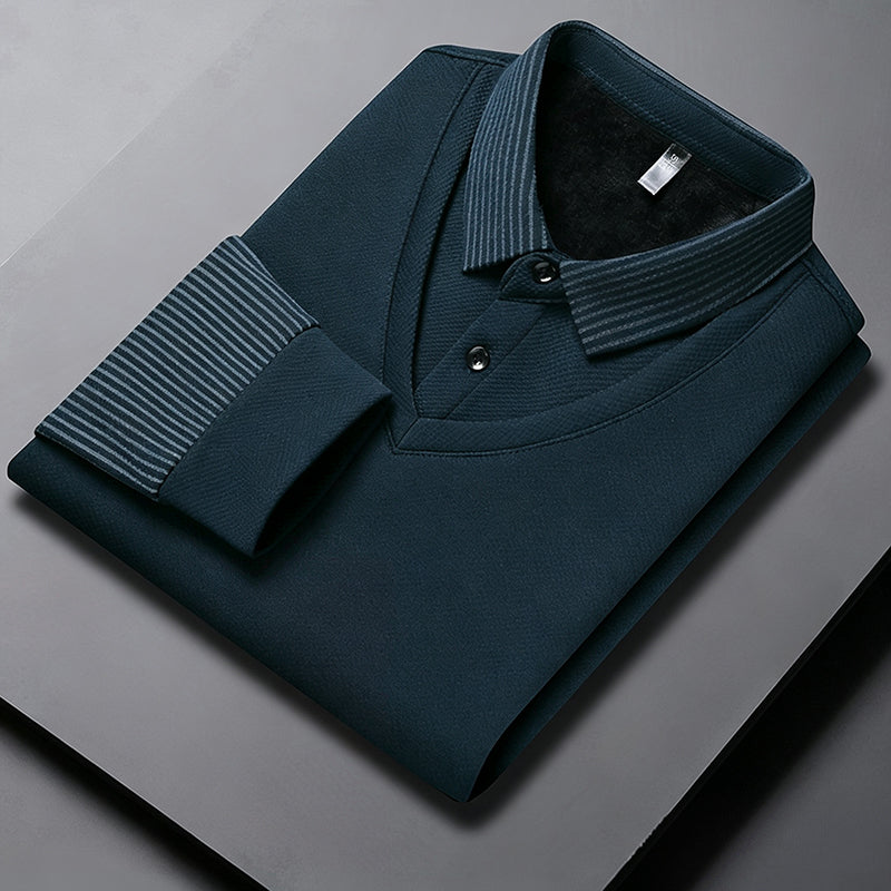 Chemise à Col Rayé 2 Pièces - Style Automne/Hiver en Coton Respirant et Confortable 👔📦