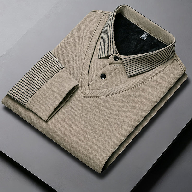 Chemise à Col Rayé 2 Pièces - Style Automne/Hiver en Coton Respirant et Confortable 👔📦