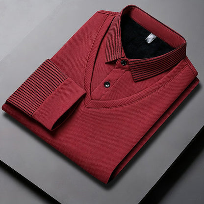 Chemise à Col Rayé 2 Pièces - Style Automne/Hiver en Coton Respirant et Confortable 👔📦