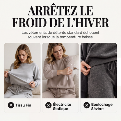 ❄️ Douceur d’Hiver | Ensemble Femme 2 Pièces Texturé & Cocooning⚡ Livraison gratuite