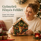 🎄 3D-s gyöngyökkel díszített süteményház – karácsonyi motívummal