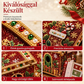 🎄 3D-s gyöngyökkel díszített süteményház – karácsonyi motívummal