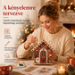 🎄 3D-s gyöngyökkel díszített süteményház – karácsonyi motívummal