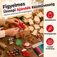 DIY Karácsonyi fadíszítő készlet tollakkal és csengőkkel