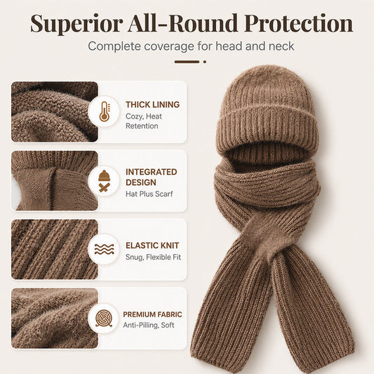 🌨️🧣 Écharpe à capuche | Bonnet, capuche et tour de cou 3-en-1 – Un maximum de chaleur pour les journées froides ✨