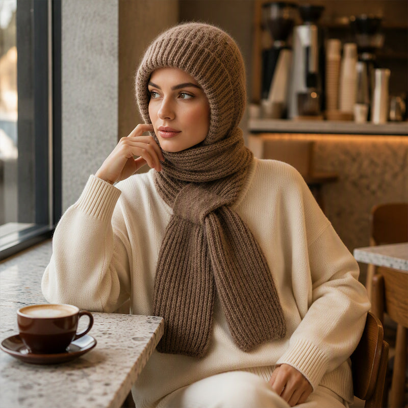 🌨️🧣 Écharpe à capuche | Bonnet, capuche et tour de cou 3-en-1 – Un maximum de chaleur pour les journées froides ✨