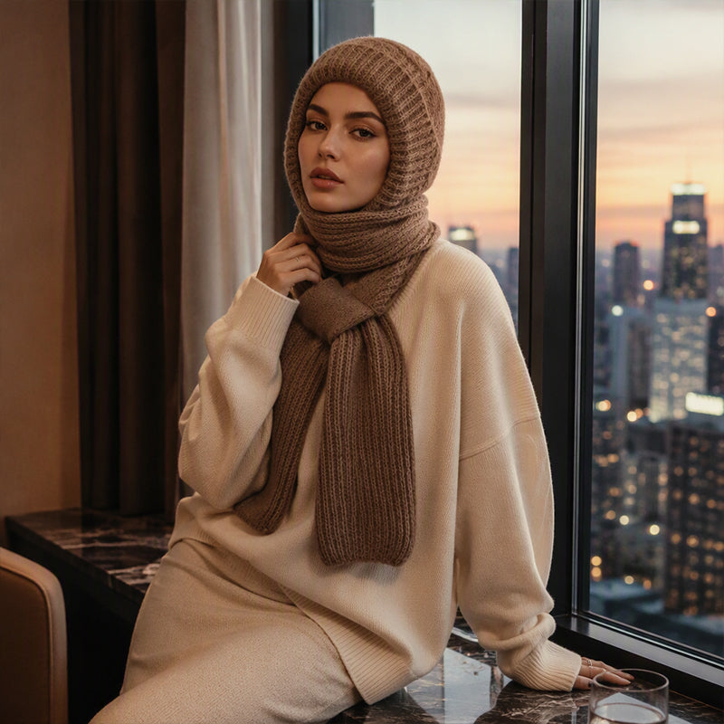 🌨️🧣 Écharpe à capuche | Bonnet, capuche et tour de cou 3-en-1 – Un maximum de chaleur pour les journées froides ✨