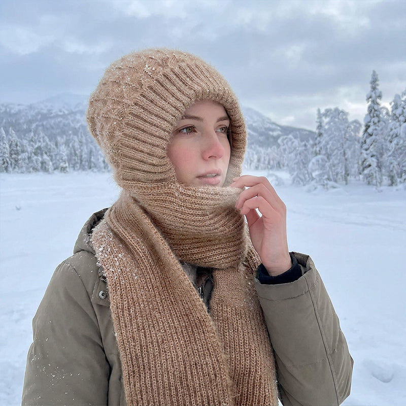 🌨️🧣 Écharpe à capuche | Bonnet, capuche et tour de cou 3-en-1 – Un maximum de chaleur pour les journées froides ✨