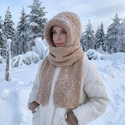 🌨️🧣 Écharpe à capuche | Bonnet, capuche et tour de cou 3-en-1 – Un maximum de chaleur pour les journées froides ✨