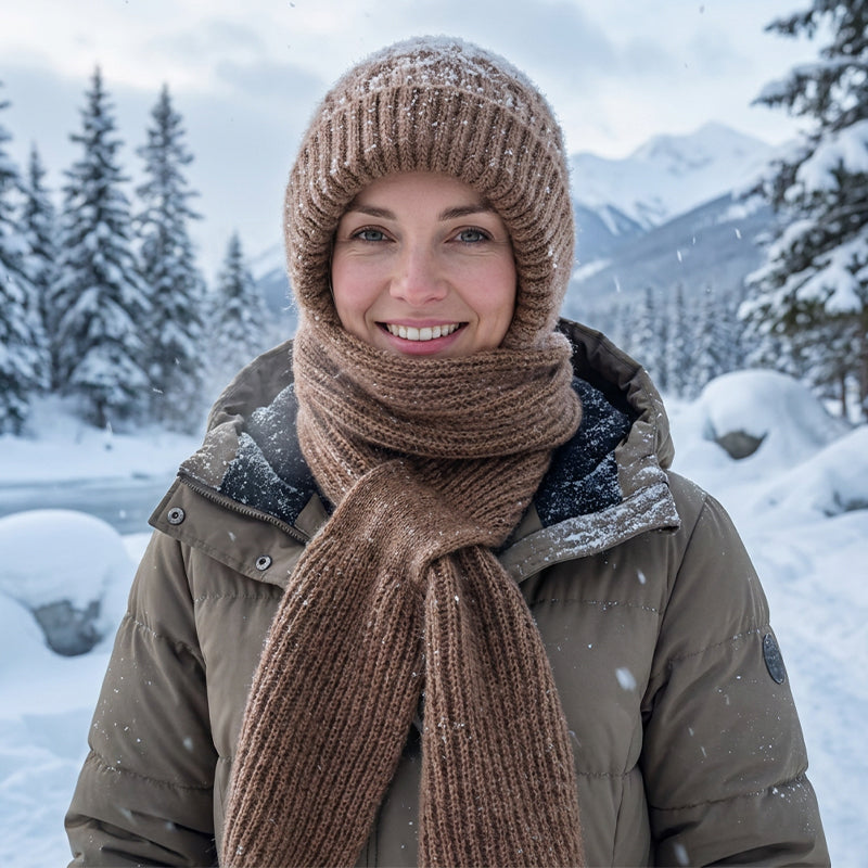 🌨️🧣 Écharpe à capuche | Bonnet, capuche et tour de cou 3-en-1 – Un maximum de chaleur pour les journées froides ✨