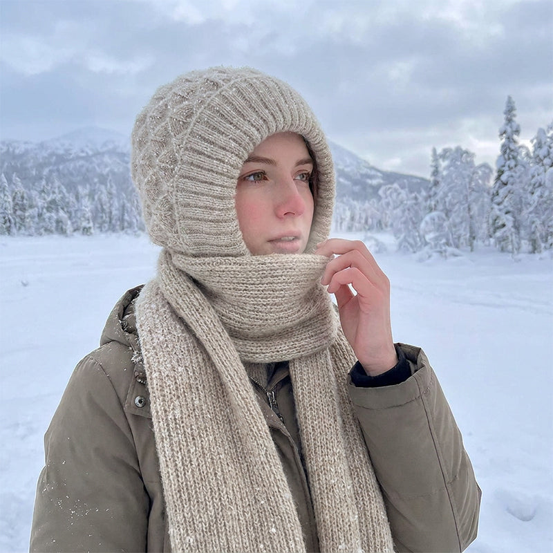 🌨️🧣 Écharpe à capuche | Bonnet, capuche et tour de cou 3-en-1 – Un maximum de chaleur pour les journées froides ✨