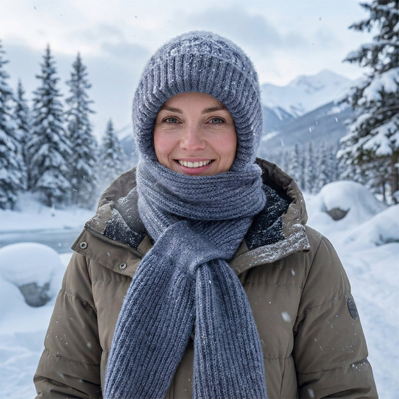 🌨️🧣 Écharpe à capuche | Bonnet, capuche et tour de cou 3-en-1 – Un maximum de chaleur pour les journées froides ✨