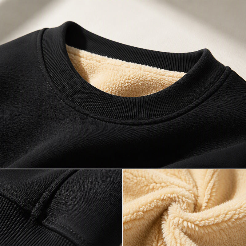 ✨ Sweatshirt homme col rond doublé polaire — chaud, coupe décontractée, M-3XL 👕