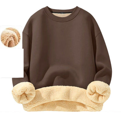 ✨ Sweatshirt homme col rond doublé polaire — chaud, coupe décontractée, M-3XL 👕