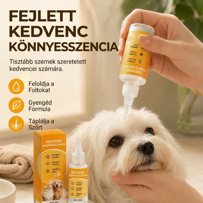 Kímélő kedvtelésből tartott állatok szemfolteltávolító esszencia, tápláló cseppek