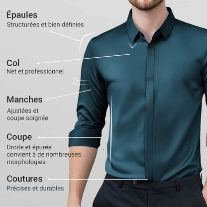 Chemise Habillée Extensible Infroissable pour Hommes