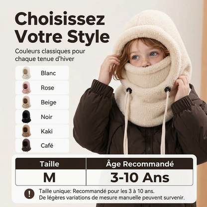 💖Soldes ! Prix cassés💖Cagoule de cyclisme thermique et coupe-vent pour enfants