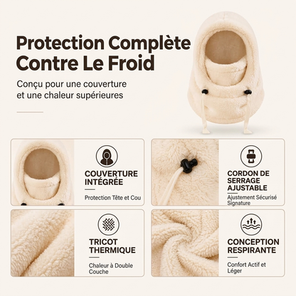 💖Soldes ! Prix cassés💖Cagoule de cyclisme thermique et coupe-vent pour enfants