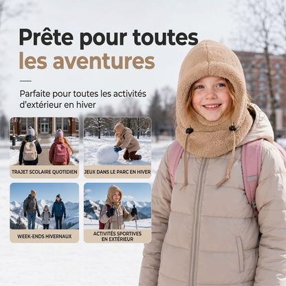 💖Soldes ! Prix cassés💖Cagoule de cyclisme thermique et coupe-vent pour enfants