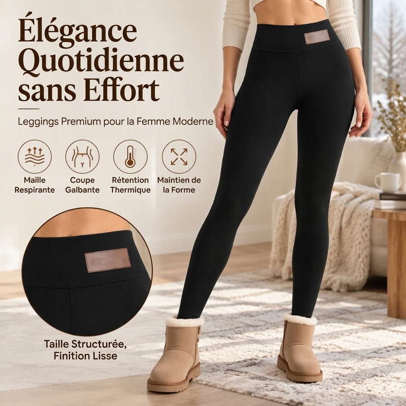 Leggings thermiques taille haute pour femmes
