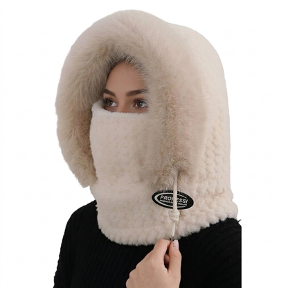 Écharpe-masque à capuche 3-en-1 d'hiver pour femme