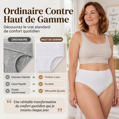 Culottes féminines taille haute, élastiques et respirantes